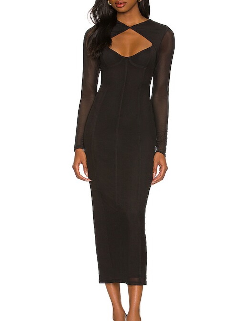 Afrm Lago Dress Black Size Small